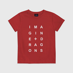 Футболка хлопковая детская Imagine Dragons, цвет: красный