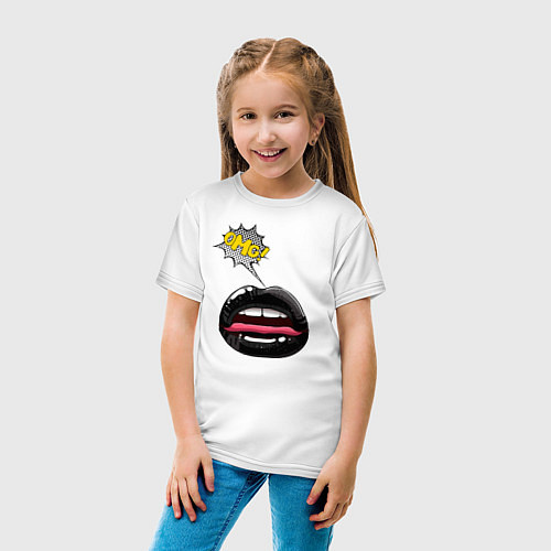 Детская футболка OMG / Белый – фото 4