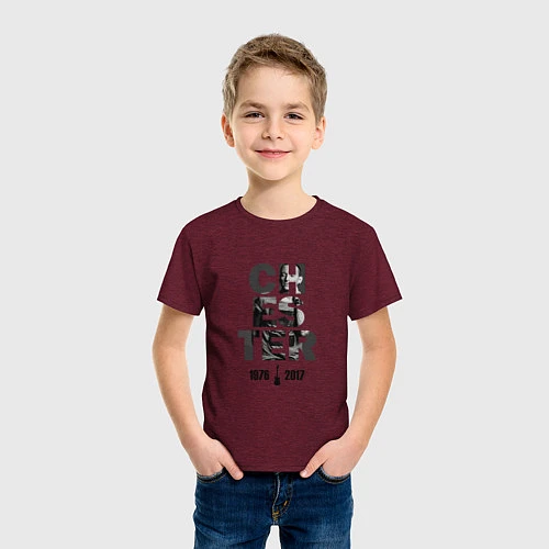 Детская футболка Chester: 1967-2017 / Меланж-бордовый – фото 3