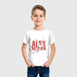 Футболка хлопковая детская Alex Ovechkin, цвет: белый — фото 2