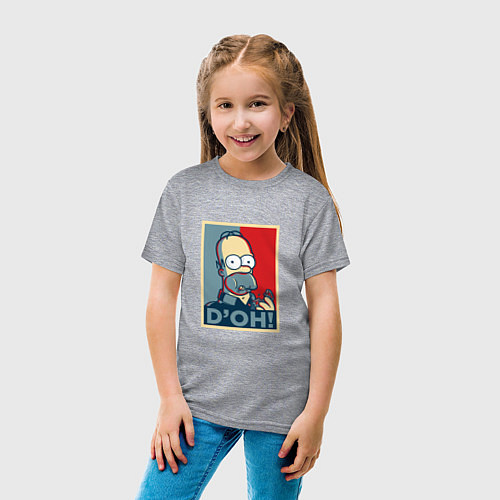 Детская футболка D'oh Poster / Меланж – фото 4