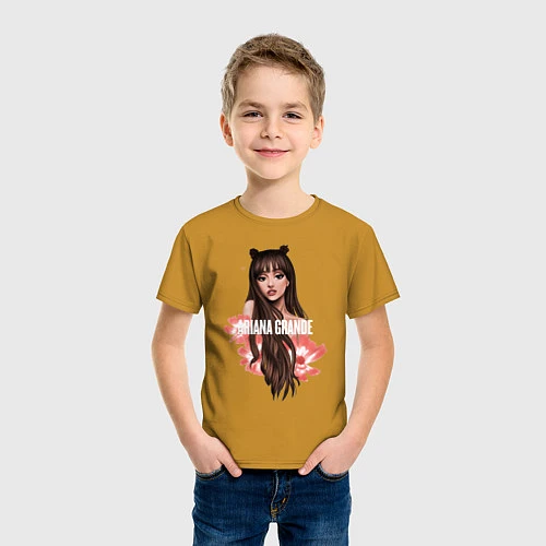 Детская футболка Ariana Grande: Flowers / Горчичный – фото 3