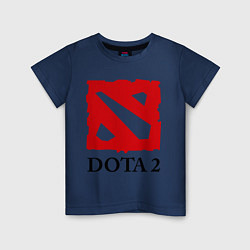 Футболка хлопковая детская Dota 2: Logo, цвет: тёмно-синий