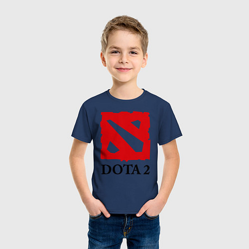 Детская футболка Dota 2: Logo / Тёмно-синий – фото 3