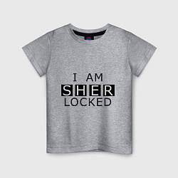 Футболка хлопковая детская I am Sherlocked, цвет: меланж