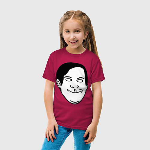 Детская футболка Тоби Магуайр / Маджента – фото 4