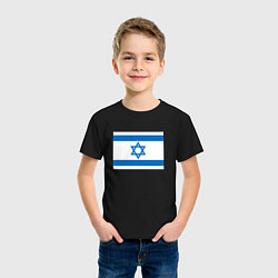 Футболка хлопковая детская Израиль, цвет: черный — фото 2