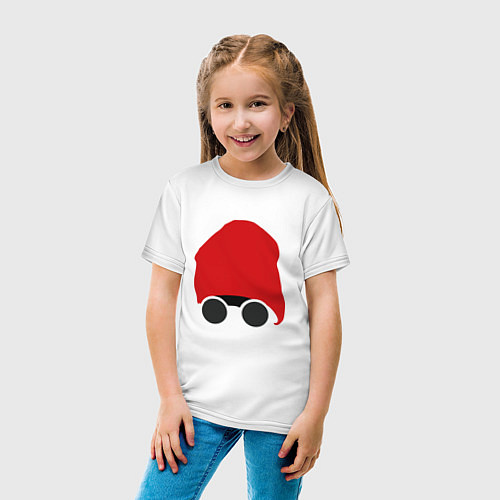 Детская футболка TOP Glasses / Белый – фото 4