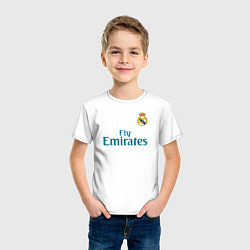 Футболка хлопковая детская Real Madrid: Ronaldo 07 цвета белый — фото 2