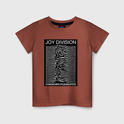 Футболка хлопковая детская Joy Division: Unknown Pleasures, цвет: кирпичный