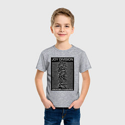 Футболка хлопковая детская Joy Division: Unknown Pleasures, цвет: меланж — фото 2