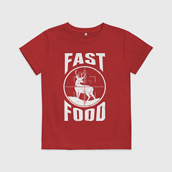Детская футболка FAST FOOD олень в прицеле