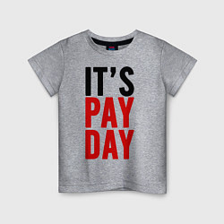 Футболка хлопковая детская It's pay day, цвет: меланж