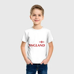 Футболка хлопковая детская Сборная Англии: 10 номер, цвет: белый — фото 2