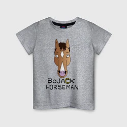 Футболка хлопковая детская BoJack Horseman, цвет: меланж