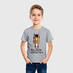 Футболка хлопковая детская BoJack Horseman, цвет: меланж — фото 2