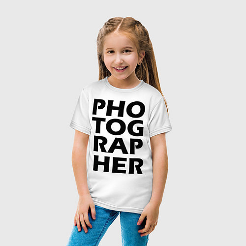 Детская футболка Photographer / Белый – фото 4