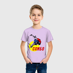Футболка хлопковая детская Спортивное самбо, цвет: лаванда — фото 2