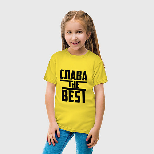 Детская футболка Слава the best / Желтый – фото 4