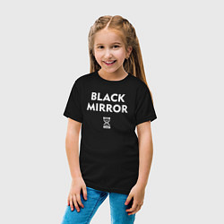 Футболка хлопковая детская Black Mirror: Loading, цвет: черный — фото 2