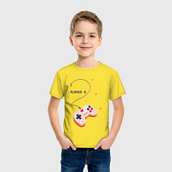 Футболка хлопковая детская Perfect Team: Player 1, цвет: желтый — фото 2