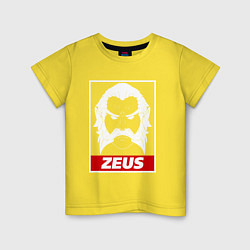Футболка хлопковая детская Zeus Poster, цвет: желтый