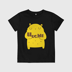 Футболка хлопковая детская Hug me, цвет: черный