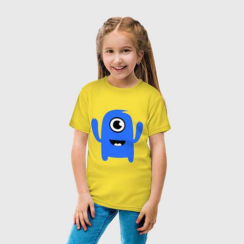 Детская футболка Monster одноглаз / Желтый – фото 4