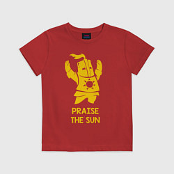 Футболка хлопковая детская Praise the Sun, цвет: красный