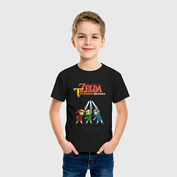 Футболка хлопковая детская Zelda: Tri Force Heroes, цвет: черный — фото 2