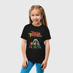 Футболка хлопковая детская Zelda: Tri Force Heroes, цвет: черный — фото 2