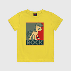 Футболка хлопковая детская Rock Pony, цвет: желтый