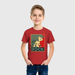 Футболка хлопковая детская Rock Pony, цвет: красный — фото 2