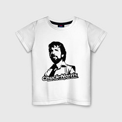 Футболка хлопковая детская Chuck Norris: He Waits, цвет: белый