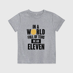 Футболка хлопковая детская Be A Eleven, цвет: меланж