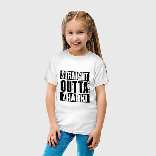 Детская футболка Straight Outta Zharki / Белый – фото 4