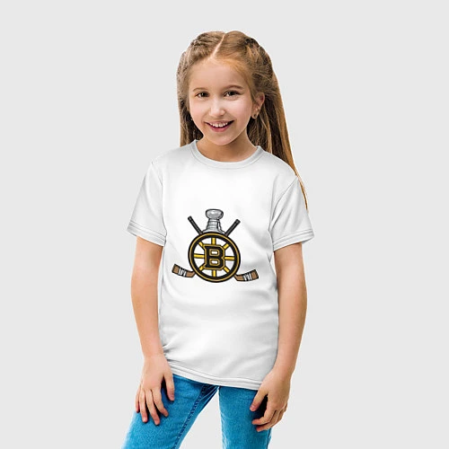 Детская футболка Boston Bruins Hockey / Белый – фото 4