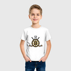 Футболка хлопковая детская Boston Bruins Hockey, цвет: белый — фото 2