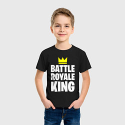 Футболка хлопковая детская Battle Royale King, цвет: черный — фото 2