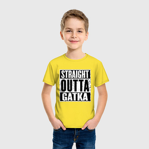 Детская футболка Straight Outta Gatka / Желтый – фото 3