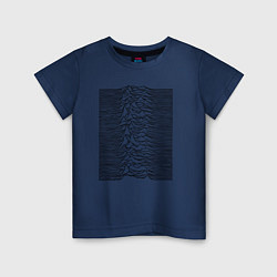 Футболка хлопковая детская Unknown Pleasures, цвет: тёмно-синий