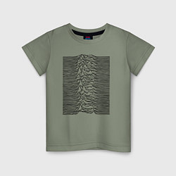 Футболка хлопковая детская Unknown Pleasures, цвет: авокадо