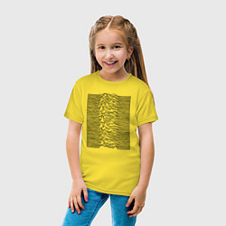 Футболка хлопковая детская Unknown Pleasures, цвет: желтый — фото 2