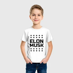 Футболка хлопковая детская Elon Musk: Space Star, цвет: белый — фото 2