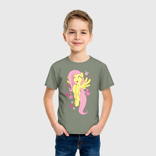 Детская футболка Флаттершай и бабочки / Авокадо – фото 3