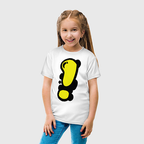 Детская футболка Мультяшный восклицательный знак / Белый – фото 4