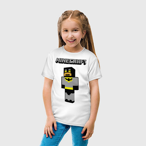 Детская футболка Minecraft Batman / Белый – фото 4