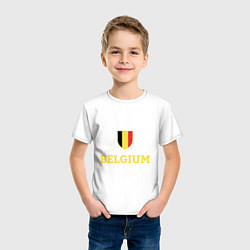 Футболка хлопковая детская Belgium, цвет: белый — фото 2