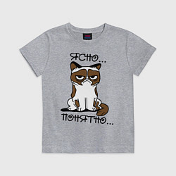 Детская футболка Ясно, понятно (грустный кот)