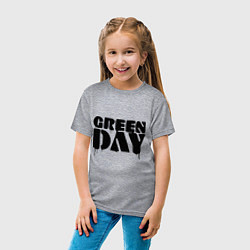 Футболка хлопковая детская Greeen Day: spray style, цвет: меланж — фото 2